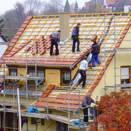 Ansicht energetische Dachsanierung, 1990er Jahre